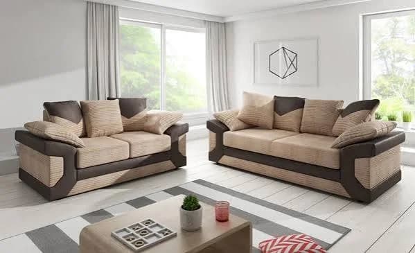 Dino Sofa Full Set in Beige & Brown