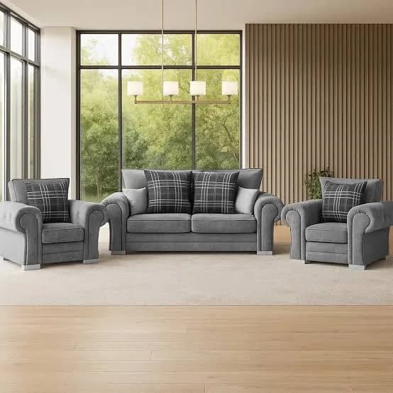 Verona High Back 3+2+1 Full Set in Grey