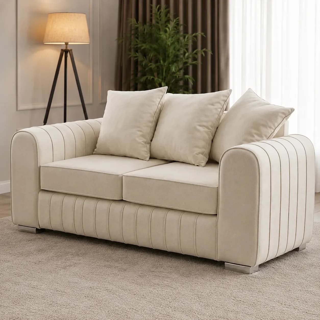 Lily Sofa 2 Seater in Beige