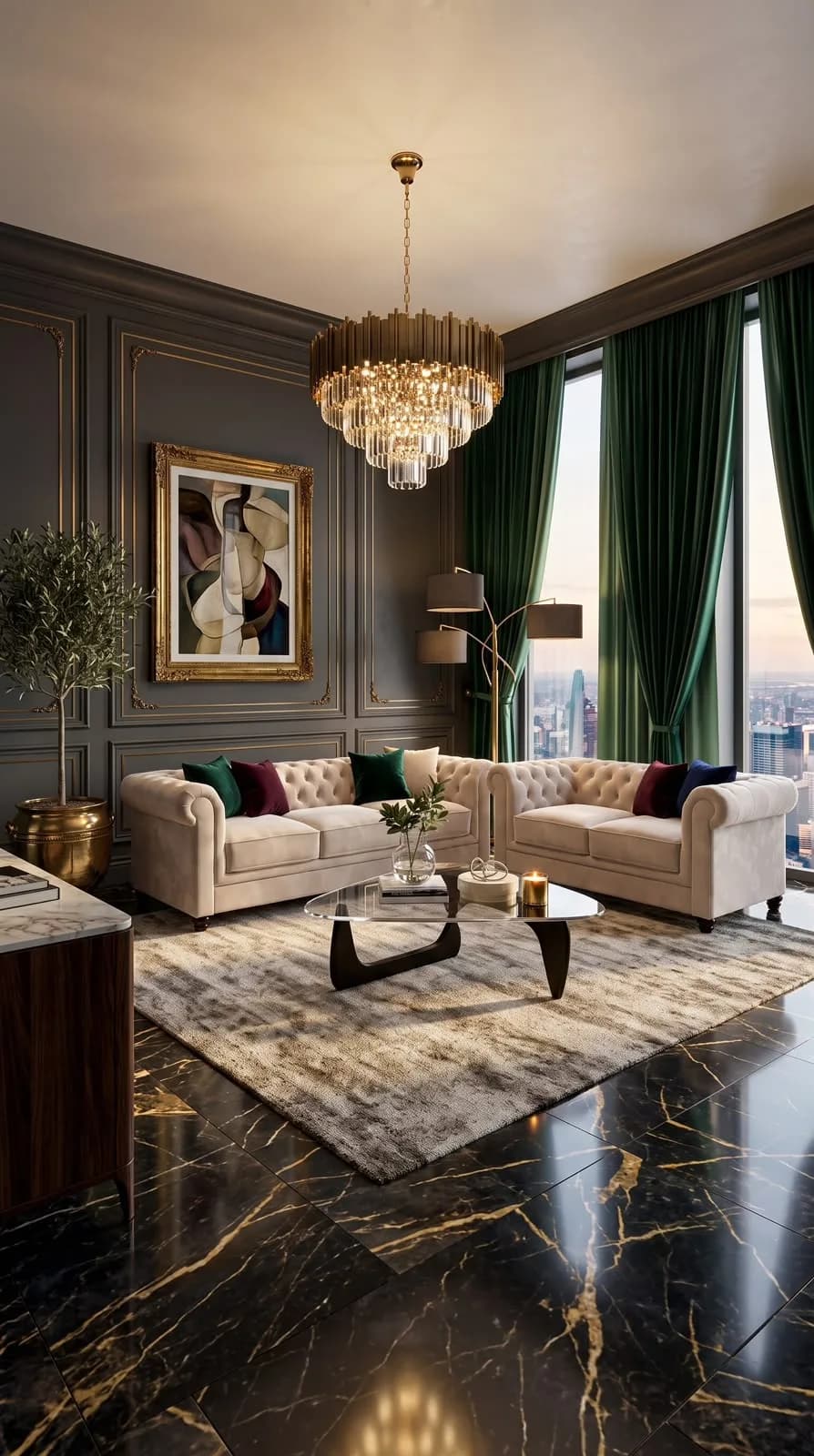 Olympia Chesterfield 3+2 Set