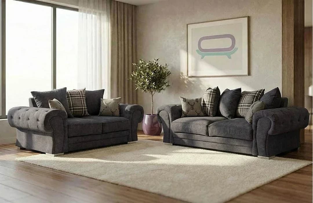 Verona Sofa 3+2 Set in Grey