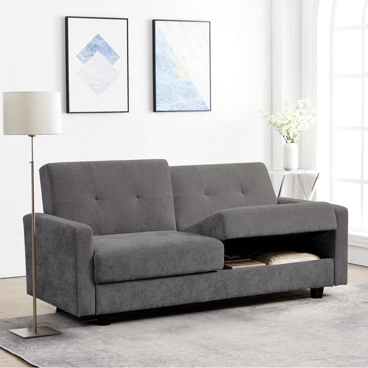 Hive Sofa Bed Dark Grey 3 Seater