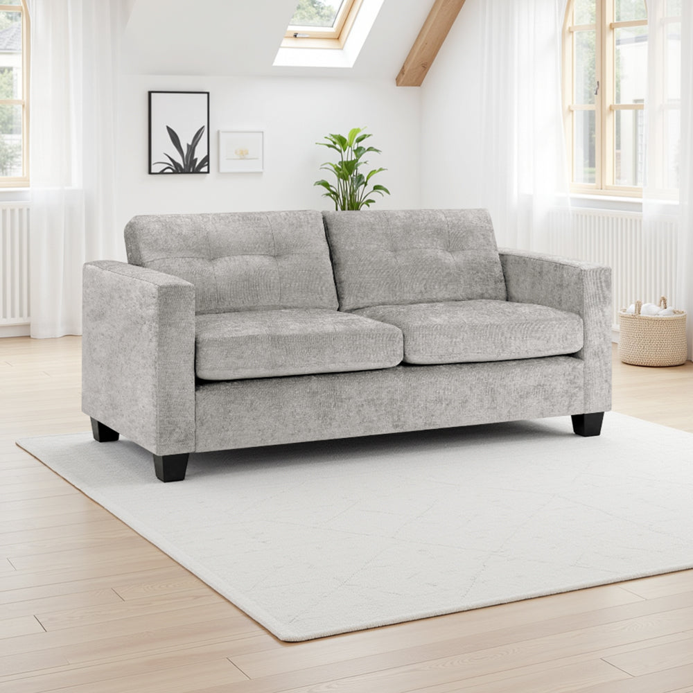 Jerry Sofa Grey Fabric 3 Seater
