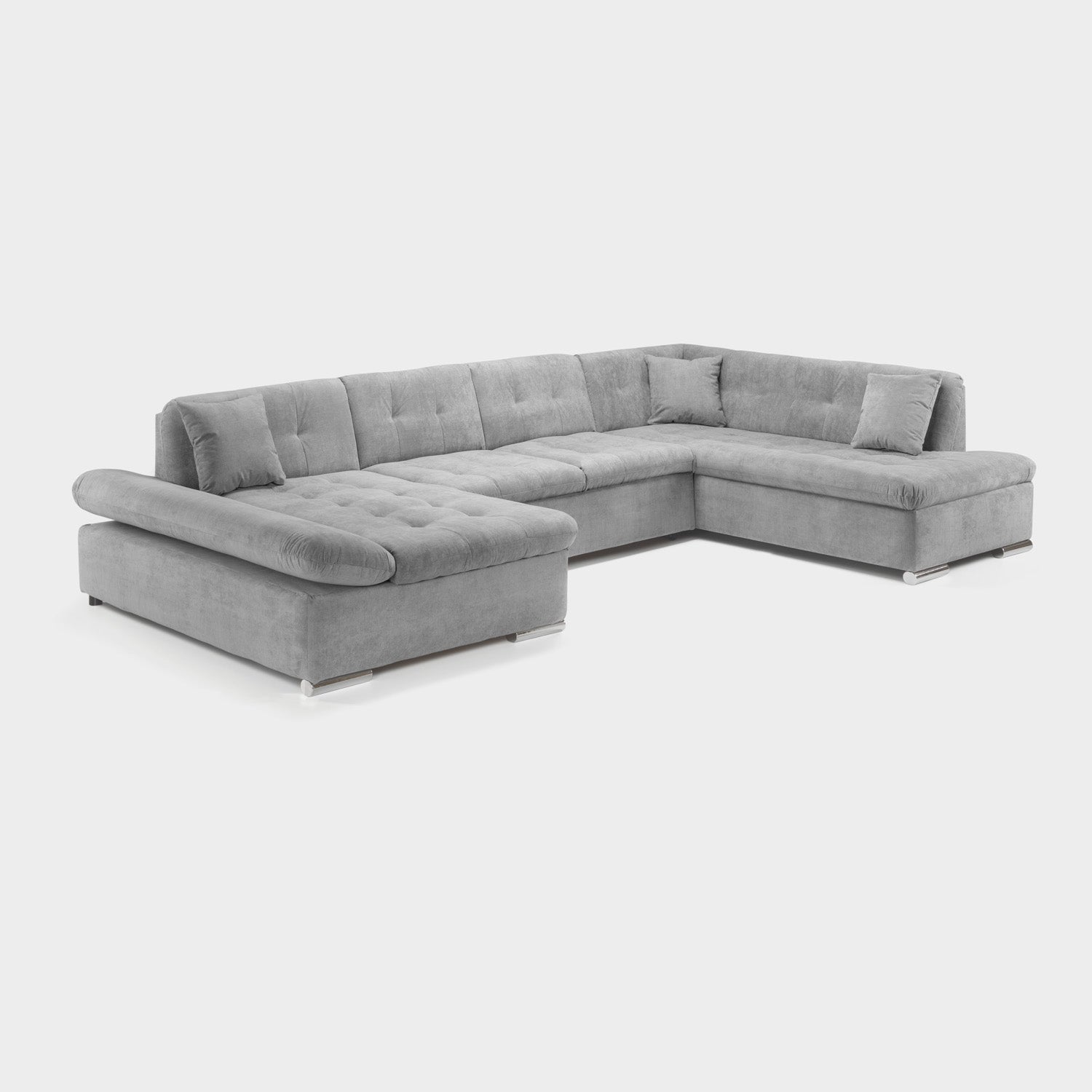 Bergen Sofa Bed Grey Right Hand Facing U Shape Corner