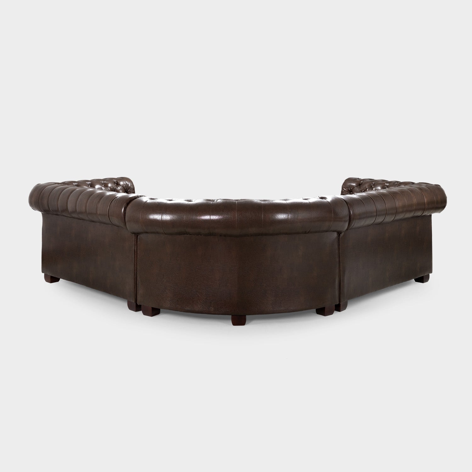 Chesterfield Sofa Antique Brown Large Corner