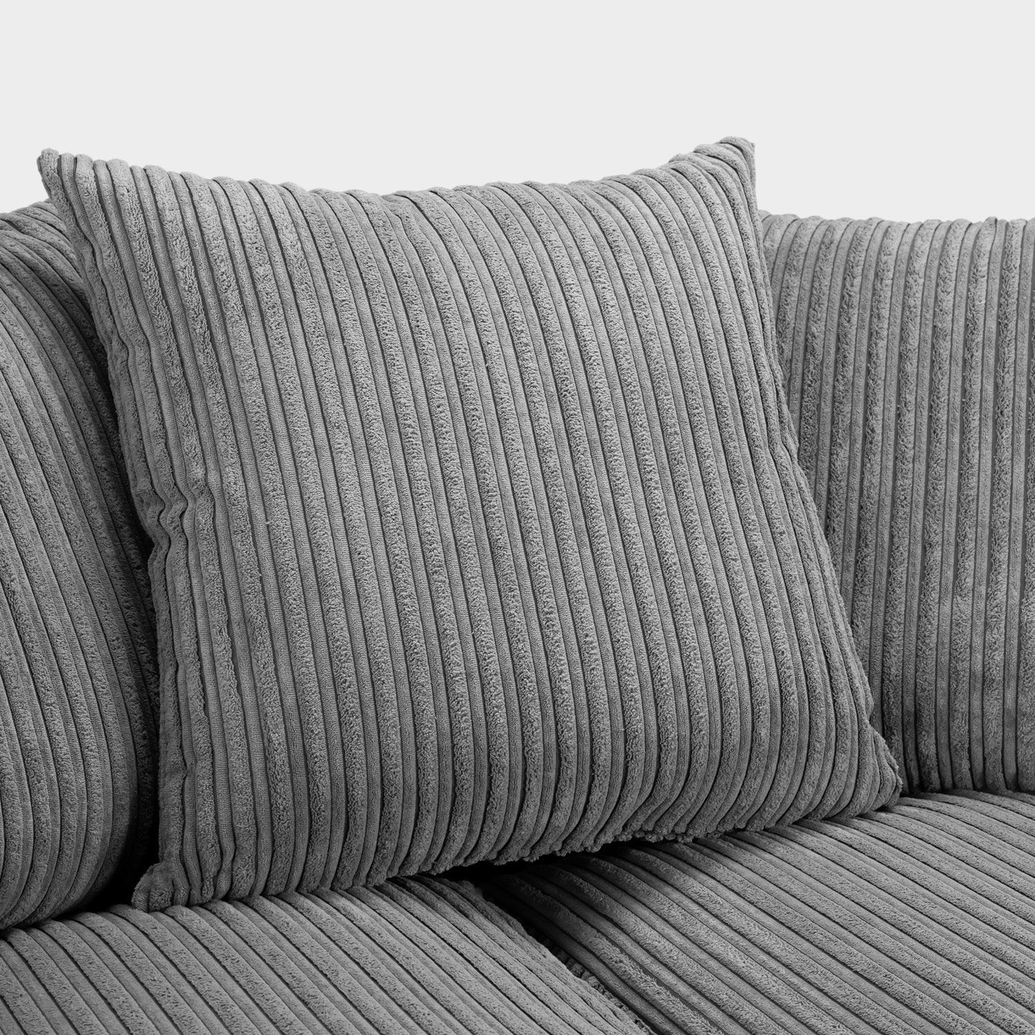 Harley Jumbo Sofa Grey Right Hand Facing Corner