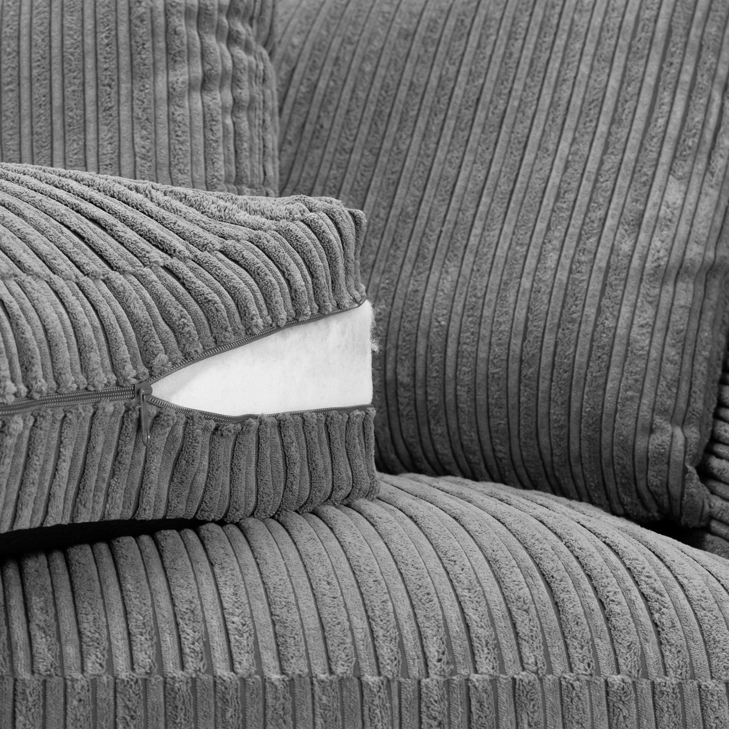 Harley Jumbo Sofa Grey 2 Seater