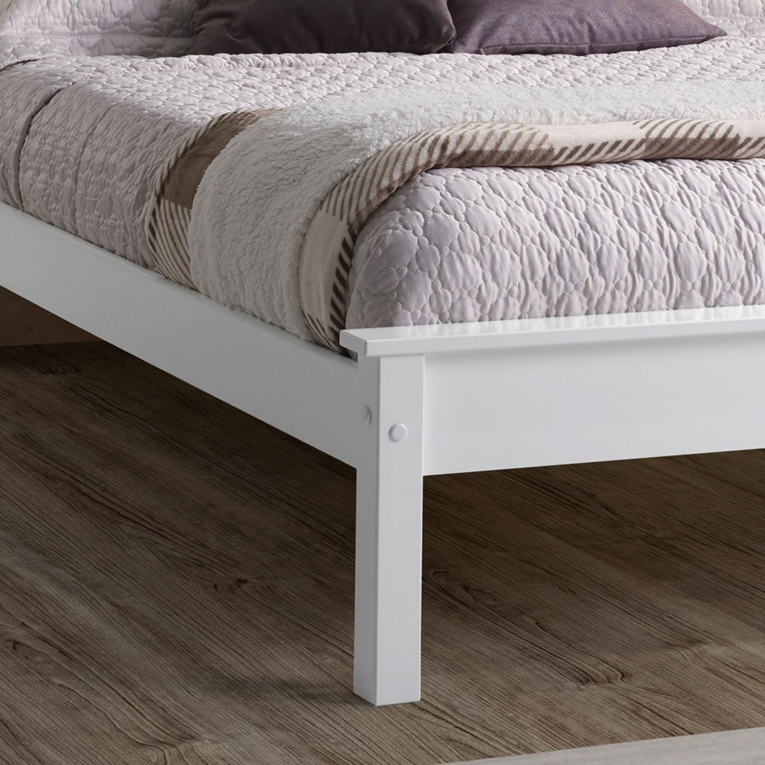 Taurus Bed Frame Single White Low Footend